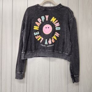 Simply Southern Cropped Sweatshirt Acid wash size Small